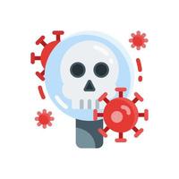 virus search flat style icon vector