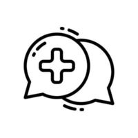 medical support outline style icon vector