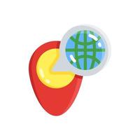 global location flat style icon vector