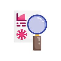 virus search flat style icon vector