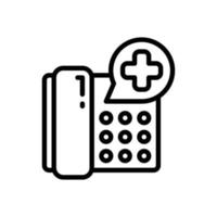 medical support outline style icon vector