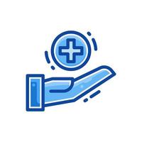 medical support filled line style icon vector