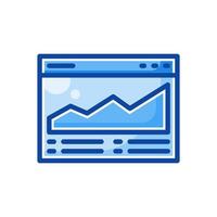 statistics filled line style icon vector