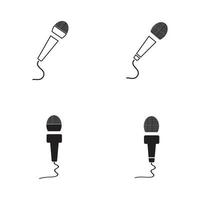 Microphone icon graphic design template illustration vector