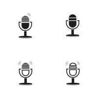 Microphone icon graphic design template illustration vector