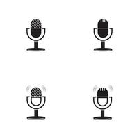 Microphone icon graphic design template illustration vector