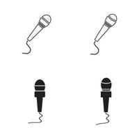 Microphone icon graphic design template illustration vector