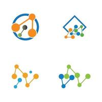 diseño de ilustración de vector de molécula