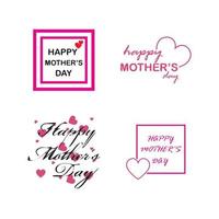 happy mothers day logo icon vector illustration design template