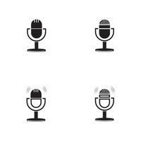 Microphone icon graphic design template illustration vector