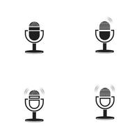 Microphone icon graphic design template illustration vector