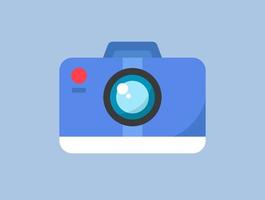 Photo camera in flat style. Camera icon in trendy flat style. vector