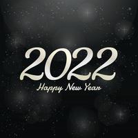 2022 silver glitter textured numbers. Sparkling new year background vector