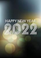 Happy New Year 2022 modern new trendy multiple white pop line design typography abstract numbers and broken light background vector