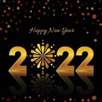 Happy New Year 2022. Vector illustration concept for background, greeting card, website, and mobile website banner, party invitation card, social media banner, social media ad, screensaver.