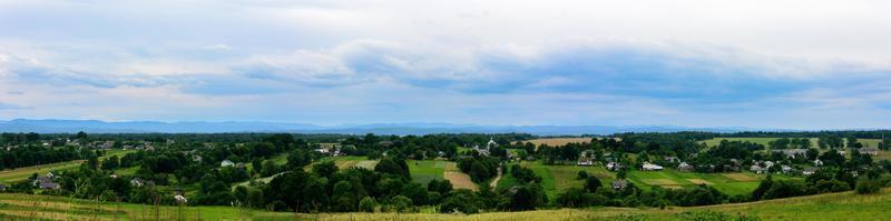 Amazing panorama of a small Ukrainian village photo