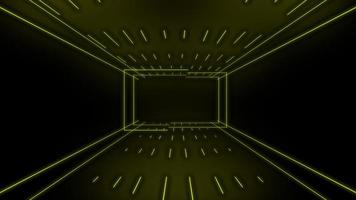 Yellow technology looping 3D room background photo