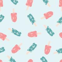 Ice Cream Pattern on Pastel vector