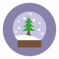 icono de globo de nieve estilo plano vector