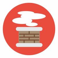 Chimney Icon Flat Style vector