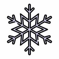 Snowflake Icon Flat Line Style vector