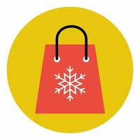 Gift Bag Icon Flat Style vector