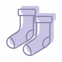 Christmas Sock Icon Blue Style vector