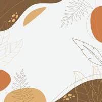 Abstract leaf background illustration. Minimalist style flat design. Suitable for post template design. vector