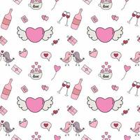 Endless seamless pattern for Valentine's day. Background for textiles, tailoring, printing on fabric. Packaging paper for the holiday of lovers. vector
