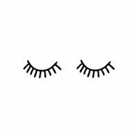 eyelashes drawn in the style of doodle. vector
