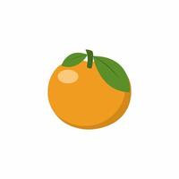 mandarina aislado en un fondo blanco. imagen vectorial de una mandarina. frutas y comida sana. vector