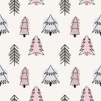 beige pattern with the image of a fir tree. Background for sewing clothes, printing on fabric, packaging paper. vector