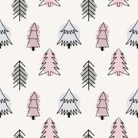 beige pattern with the image of a fir tree. Background for sewing clothes, printing on fabric, packaging paper. vector