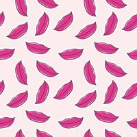 Seamless pattern with bright pink lips. Background for textiles, tailoring, printing on fabric. Packaging paper for Valentine's day. vector