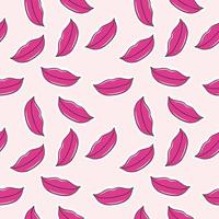 Seamless pattern with bright pink lips. Background for textiles, tailoring, printing on fabric. Packaging paper for Valentine's day. vector