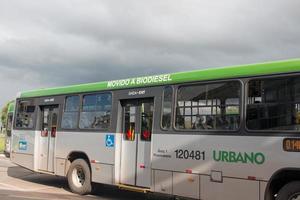 Brasilia, DF Brazil, November 25, 2021 The Newly Installed Biodiesel Powered Buses that are now in Service in Brasilia photo