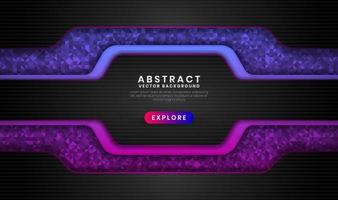 3D black luxury abstract background, overlap layer on dark space with colorful shapes effect decoration. Modern template element future style for flyer, banner, cover, brochure, or landing page vector