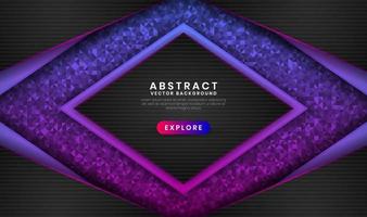 3D black luxury abstract background, overlap layer on dark space with colorful shapes effect decoration. Modern template element future style for flyer, banner, cover, brochure, or landing page vector