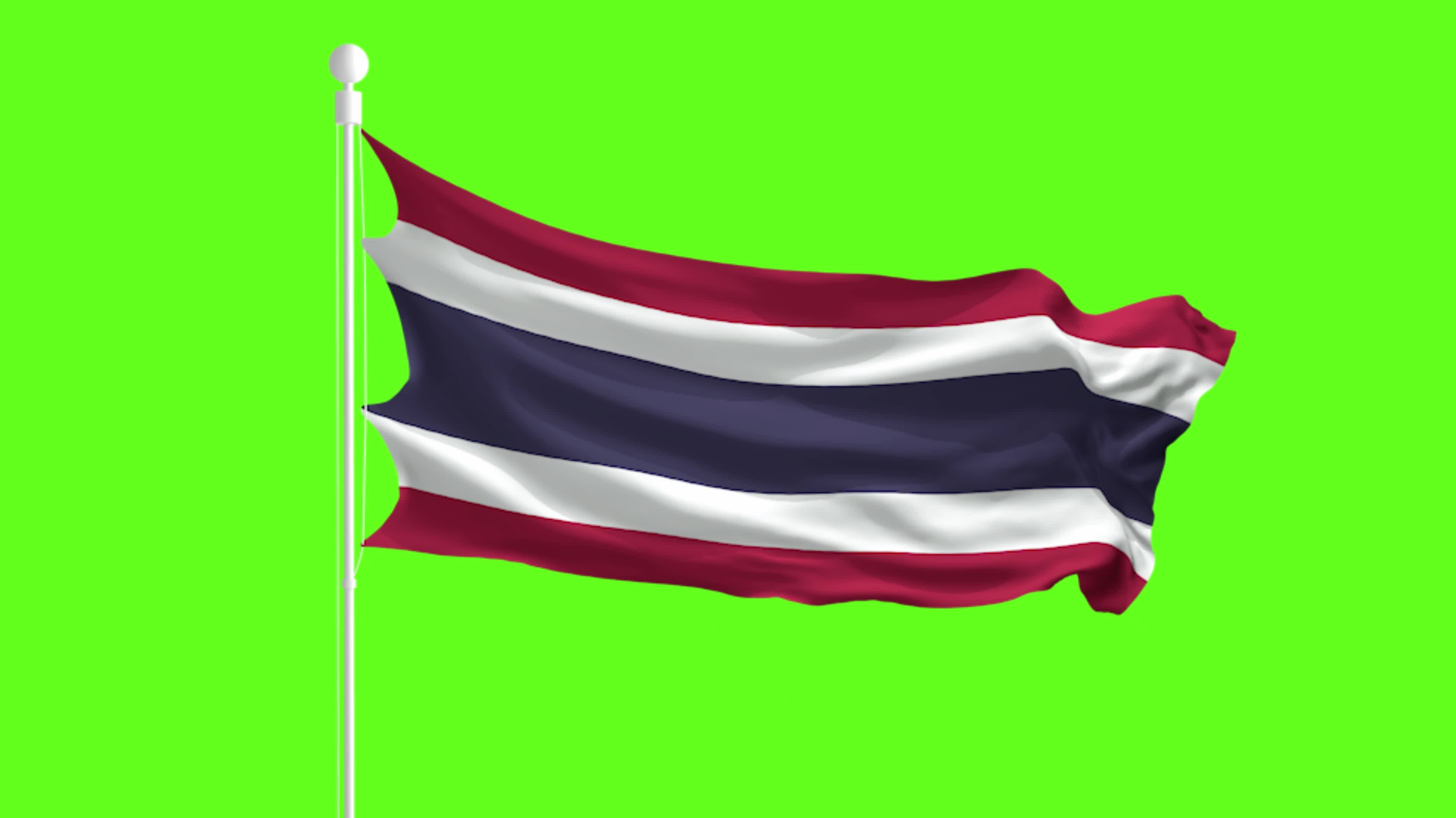 Waving Flag Thailand Stock Video Footage for Free Download