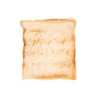 Slices toast bread on white background photo