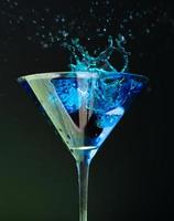 cocktail glasses with different flavors and colors with splash effect