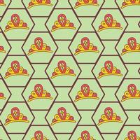 Crown Seamless Pattern Design vector