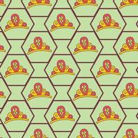 Crown Seamless Pattern Design vector