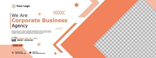 Diseño de plantilla de banner de negocios corporativos creativos para seminarios web, marketing, programas de clases en línea, etc.