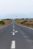 Formentera, Spain 2021 - Road to the lighthouse in La Mola in summer photo