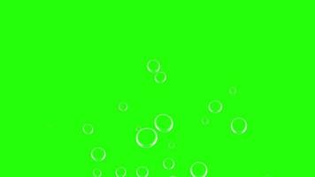 forma de bolha flutuando sobre fundo verde video