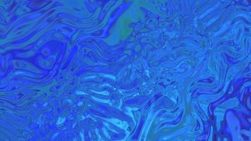 Fondo azul líquido iridiscente texturizado abstracto. video