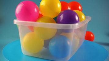 Multicolored children plastic ball video