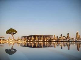 Swimming pool in luxury resort photo