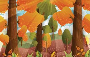 fondo de paisaje de otoño vector